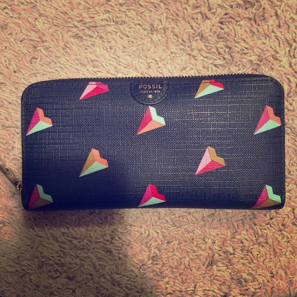 Fossil navy blue wallet